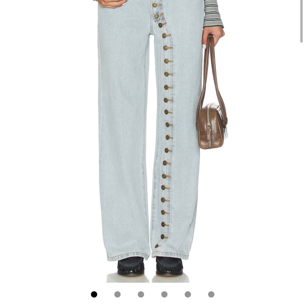 Lioness Light Blue Wide Leg Jeans